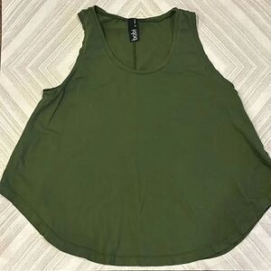 Bobi Women’s Green Curved Botton Tank Top - Size L